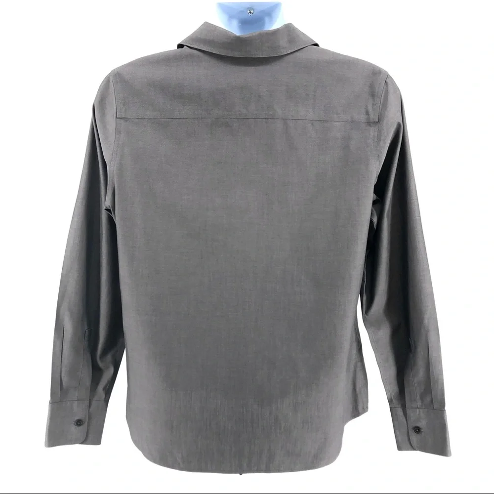 Eddie Bauer Gray Dress Shirt, Size L - Picture 3 of 6